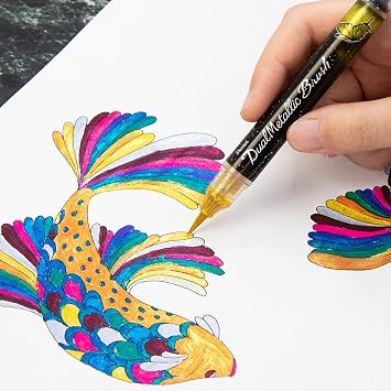 Pentel XGFH-DX Dual Metallic Brush, Gold