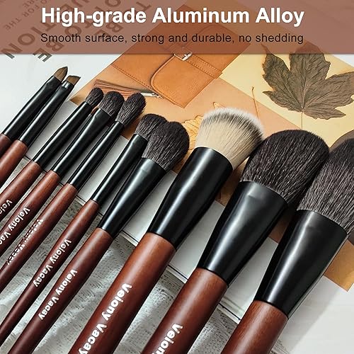 Miniatura 6 de Juego de brochas de maquillaje, 10 brochas de maquillaje profesionales, base de polvo sintético de alta calidad, sombra de ojos, resalte, mezcla de