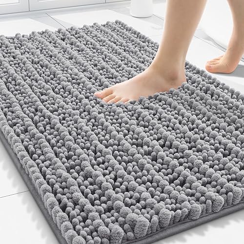 Miniatura 218 de Smiry Alfombras de Baño 24 x 16 pulgadas, Tapetes de Baño de Chenilla Extra Suaves y Absorbentes, Respaldo de Goma Antideslizante, Lavable a Azul