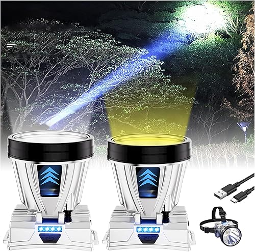 Linterna frontal recargable súper brillante de alta potencia, lámpara LED recargable 2023, impermeable, para exteriores, camping, correr, linterna