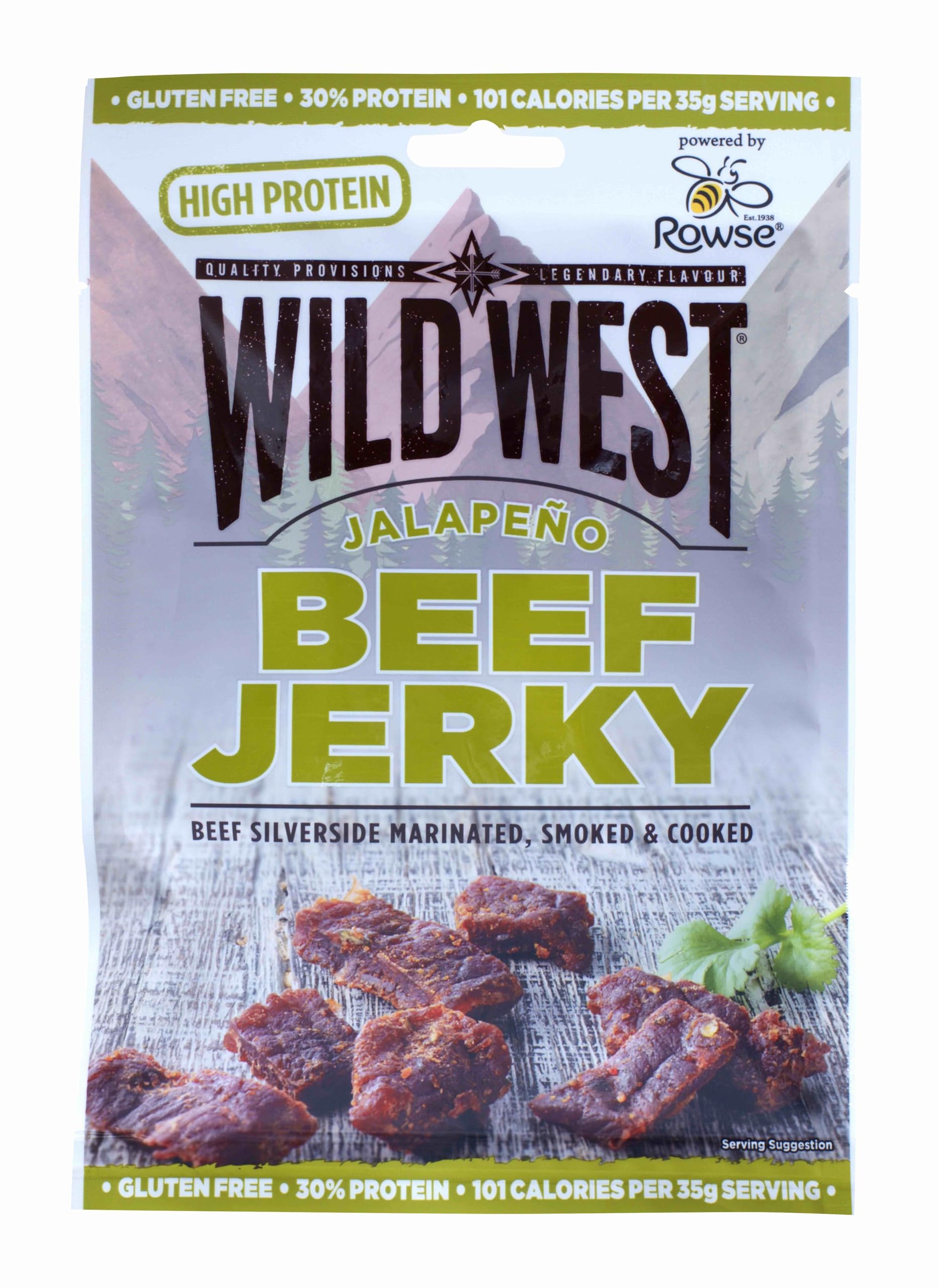 Kings Cruga Wild West Beef Jerky XXL Pack mit 40 x 25g Jalapeno und Original - 1 kg Trockenfleisch
