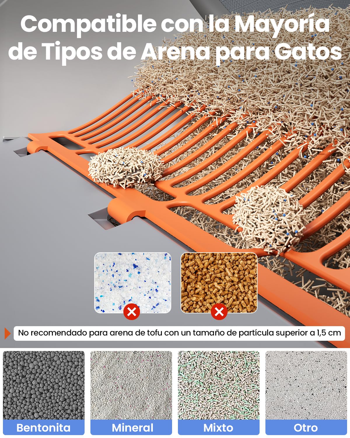 Arenero Gatos Autolimpiable de Tapa Abierta para Grandes (10 kg), Arenero Automático XL, Control por App, Seguimiento de Peso, Control de Olores,Caja de Arena Robotizada Silenciosa para Gatos
