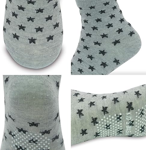 Miniatura 6 de SkiBeaut Calcetines antideslizantes para niños y niñas de 1 a 7 años, 12 pares de calcetines para niños y niñas