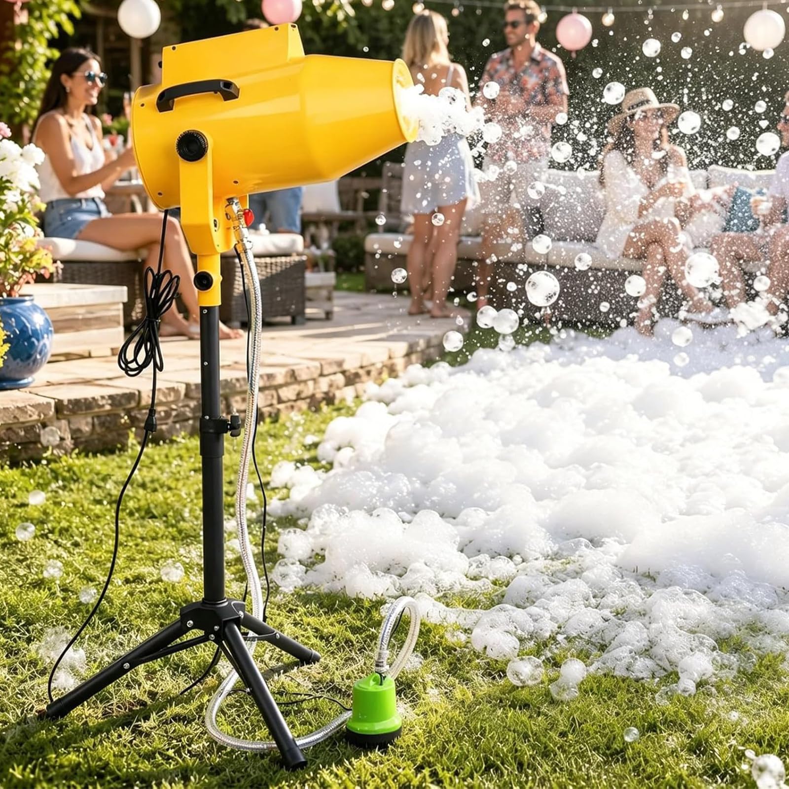 Kindevieft High-Power Foam Cannon Bubble Machine for Weddings and Events