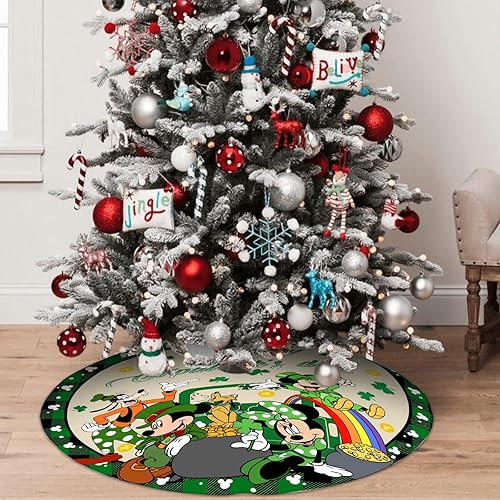 Miniatura 2 de Decoración de falda de árbol del día de San Patricio, falda de árbol de 36 pulgadas, decoración de tapete verde para el día de San Patricio, jardín,