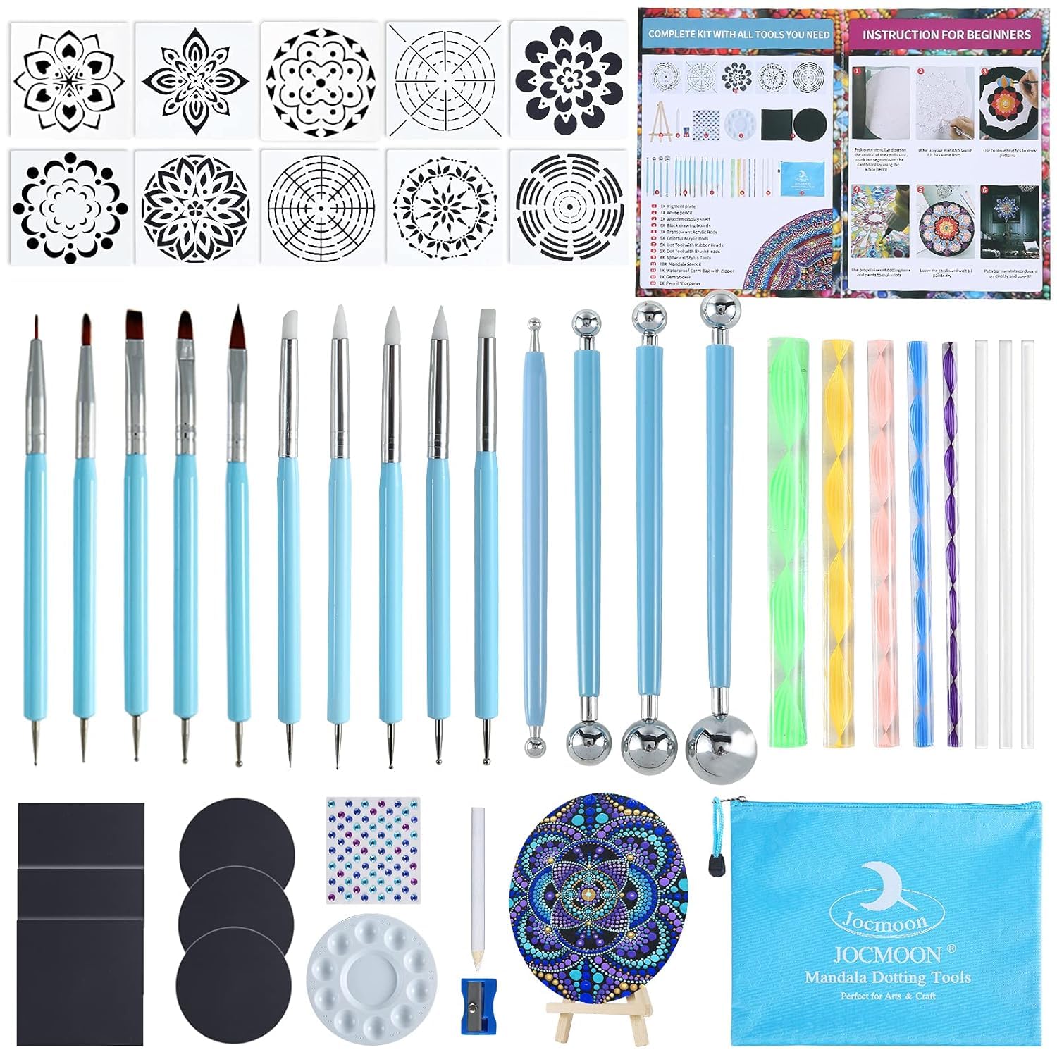 Levin 45Pcs Mandala Dotting Tools Set with a Zipper Storage Bag for Painting Rocks,Mandala Art,Coloring and Drafting (B0D4J58PJ4) Amazon Price History, Amazon Price Tracker