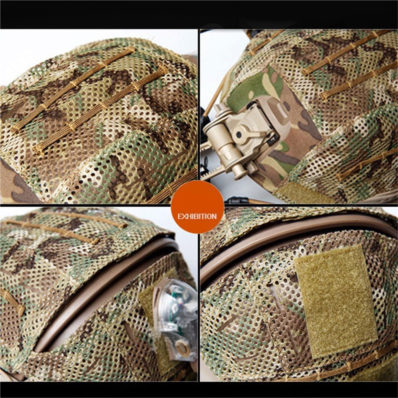 WLXW Funda Tela Casco Táctico para Cascos Combate Similares Tela Malla Especial 2 En 1 Casco Equipo Caza CS Airsoft