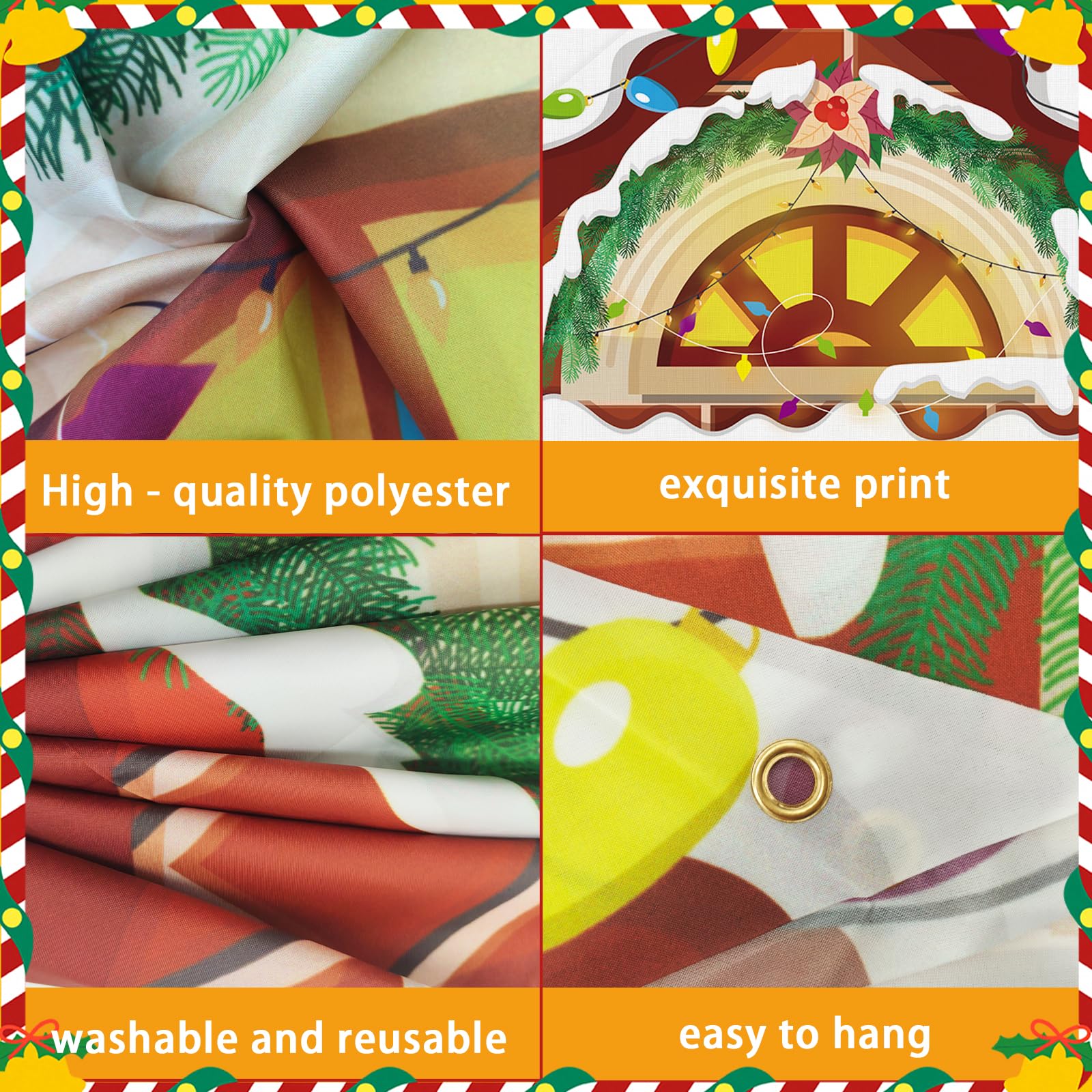 3PCS Christmas Door Banner Snowman Christmas Decorations Xmas Snowman Porch Sign For Holiday Christma Banners Indoor Outside Decorations Hanging Supplies Yard Doors Wall Decor Holiday Party Supplies - Image 3