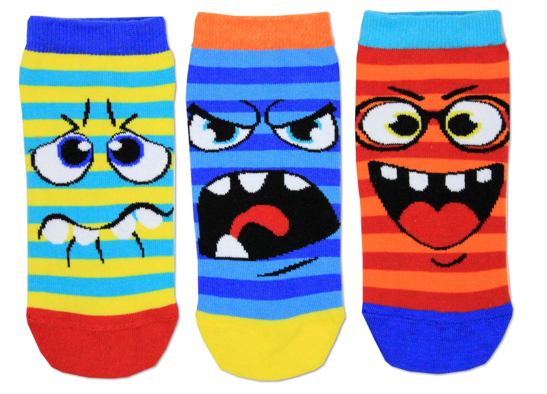 United Oddsocks - 3 Liner Oddsocks For Boys - Faces UK 12-5.5 EUR 30.5-38.5 US 13.5-8