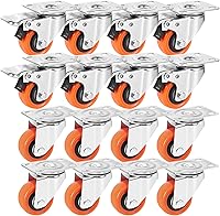 Vista 10 de W B D WEIBIDA Ruedas giratorias de 5 pulgadas con doble bloqueo, juego de 4 ruedas resistentes, rodamientos silenciosos, ruedas superiores