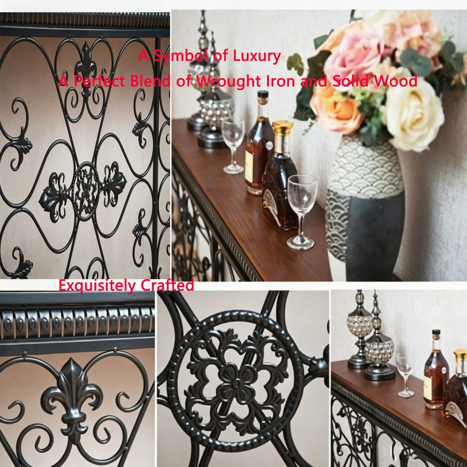 Pokrowiec na półkę grzejnika, nowoczesny rzeźbiony design w stylu europejskim, ochrona grzejnika do biura, salonu, sypialni, przedpokoju (brązowy, 120 x 24 x 90 cm)