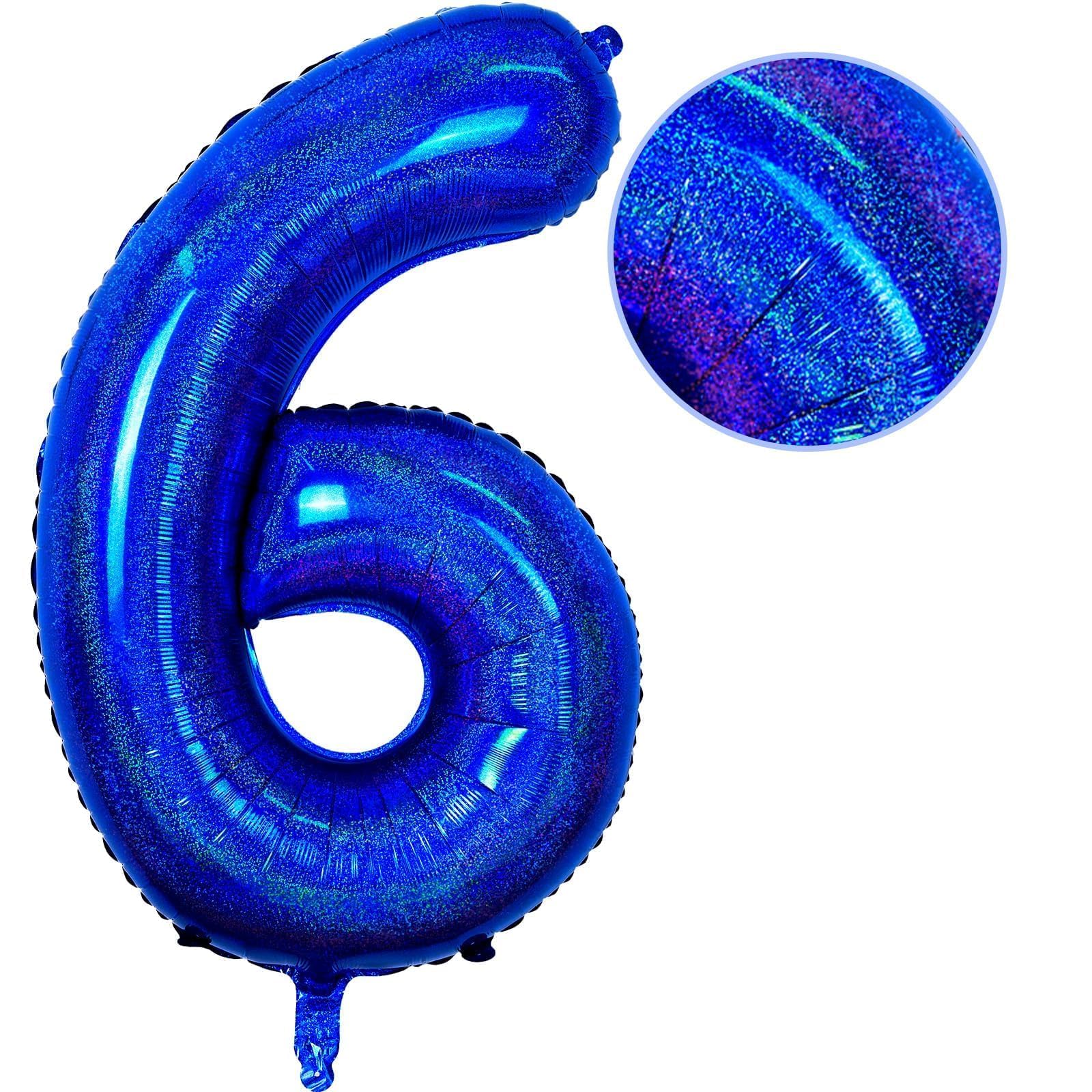 Amazon.com: Number 6 Balloon 40 inch, Dark Blue Big Number Balloon