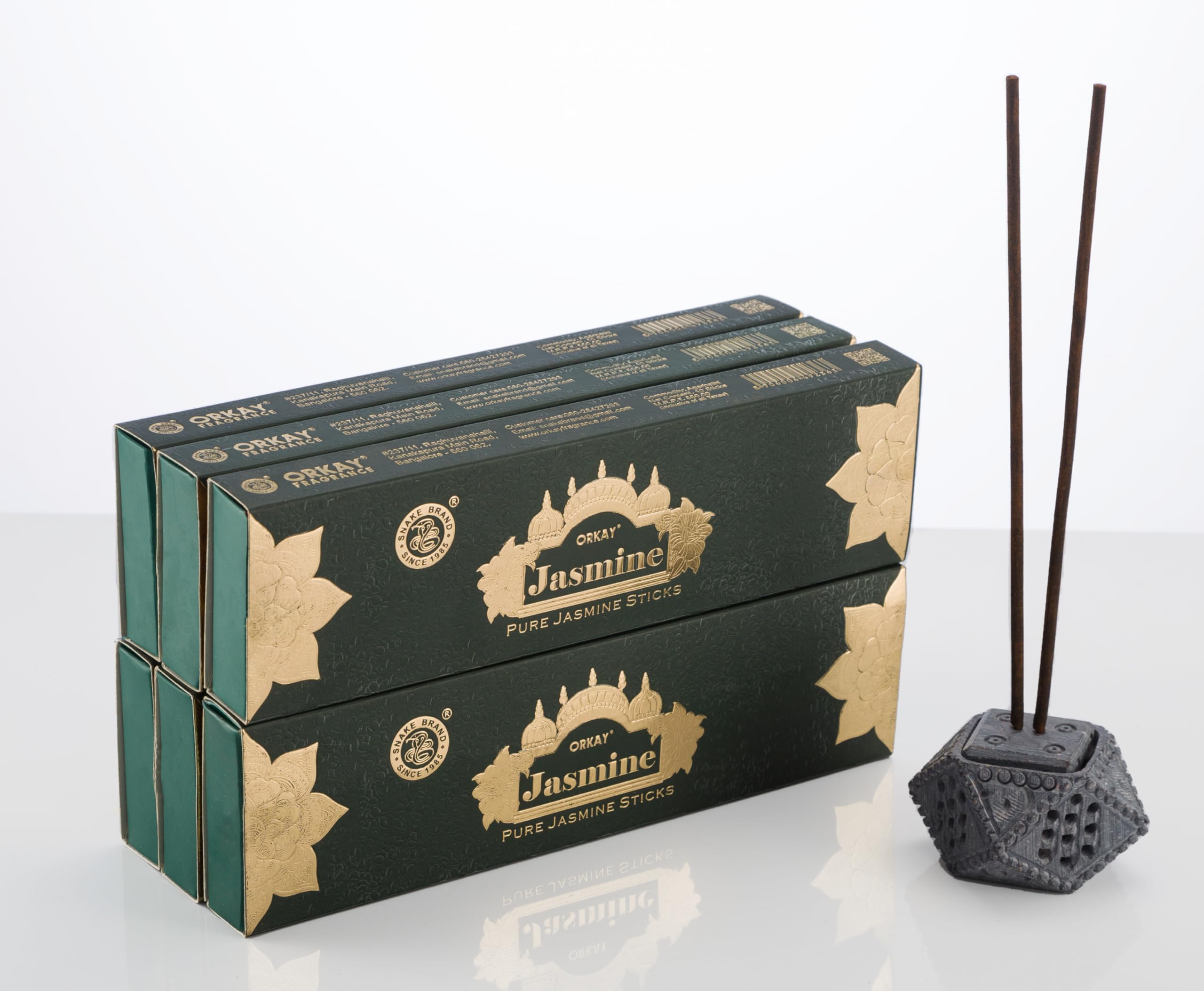 Compatible with Snake Brand Orkay Pure Jasmine 10 Sticks || Pack of 12 || Contains 120 Sticks Jasmine (10, Set of 12)-image-26