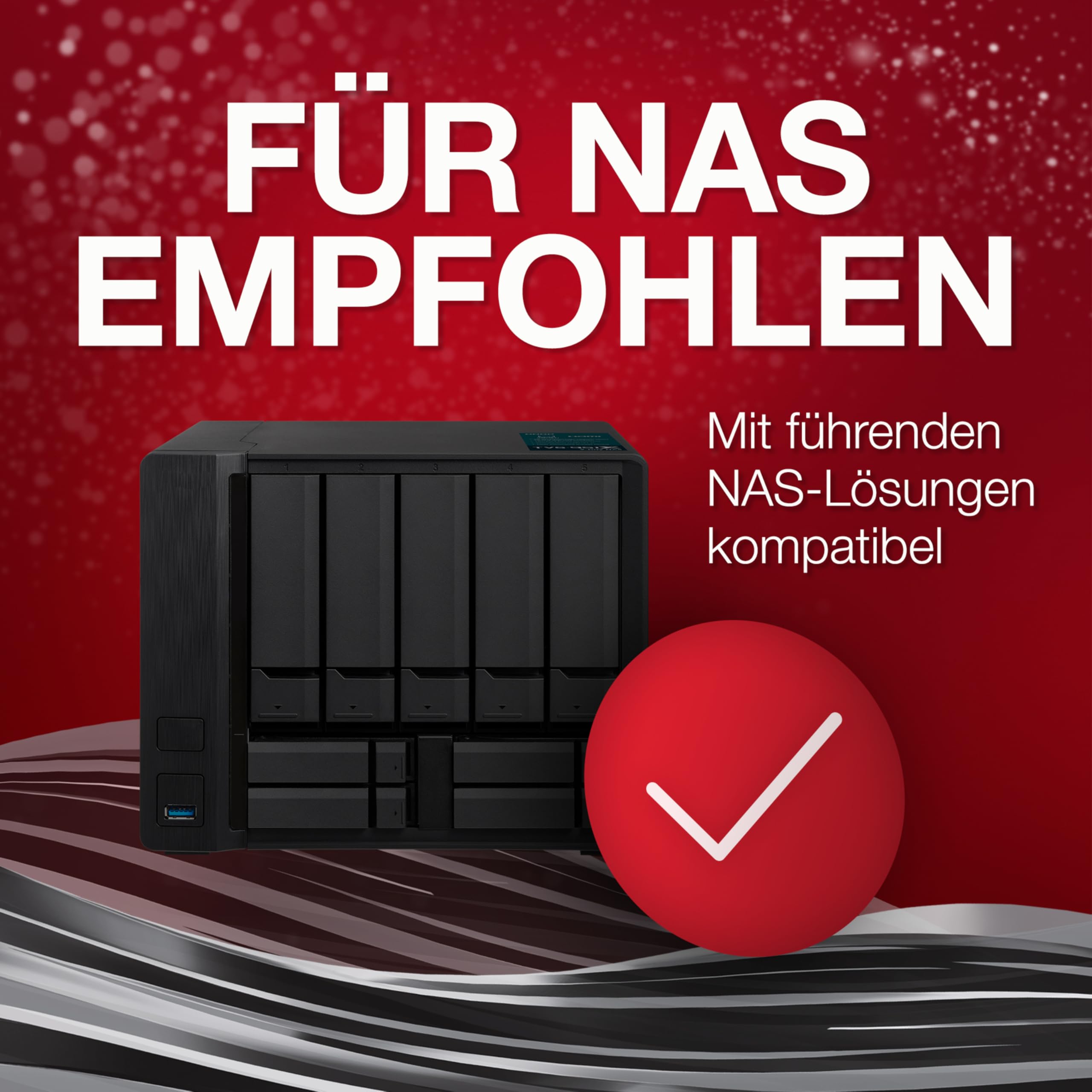 Seagate IronWolf 6 TB interne Festplatte NAS HDD, 3.5", 5400 U/Min, 256 MB Cache, SATA 6 Gb/s, silber, Data Rescue Services (ST6000VN006)