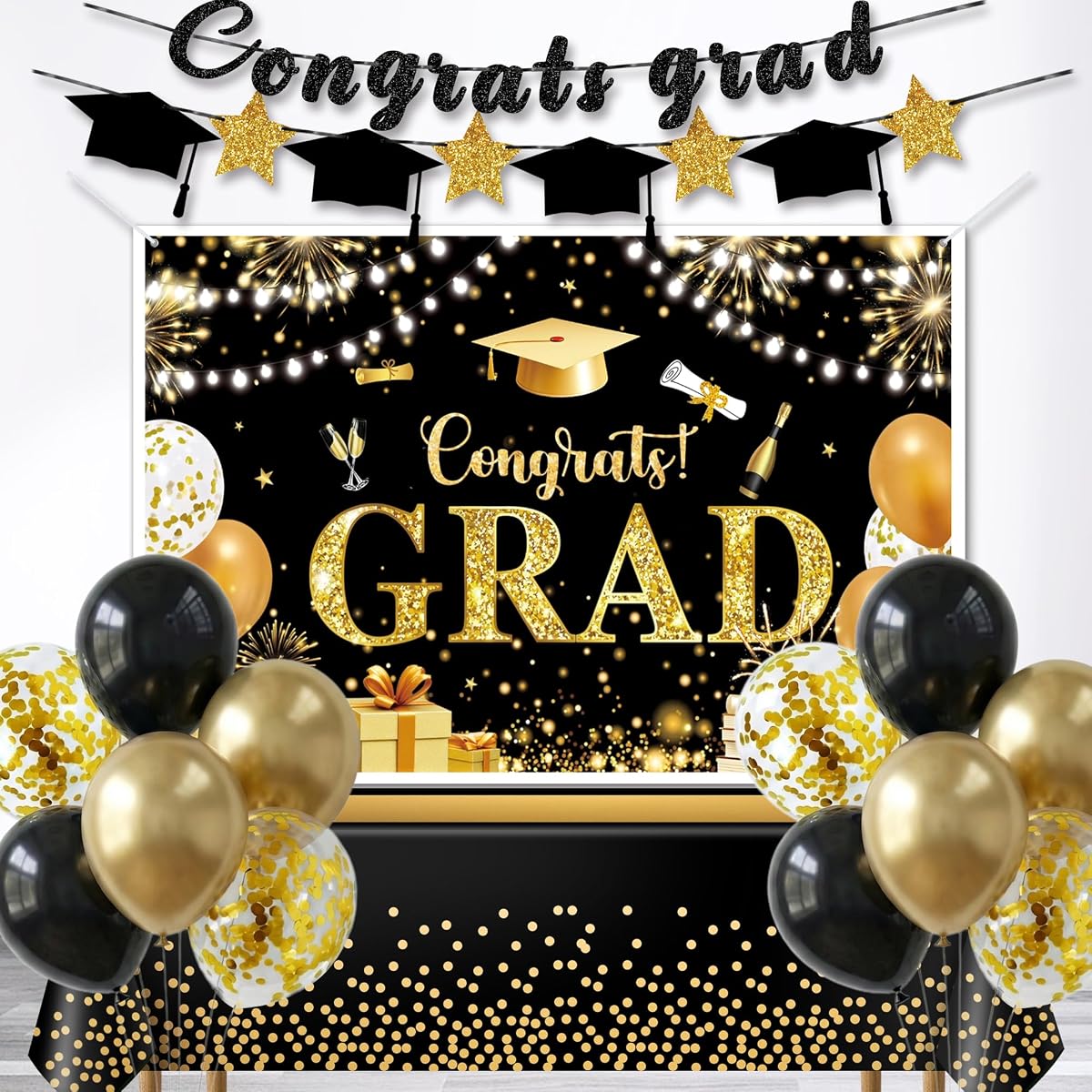 16PCS Graduation Party Decorations and Congratulations Decorations for Graduation Party Class of Celebration Supplies