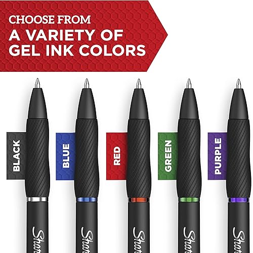 Miniatura 6 de SHARPIE S-Gel bolígrafos de gel punta media 0028in bolígrafo de gel de tinta negra 12 unidades y S-Gel bolígrafos de gel punta media 0028in colores