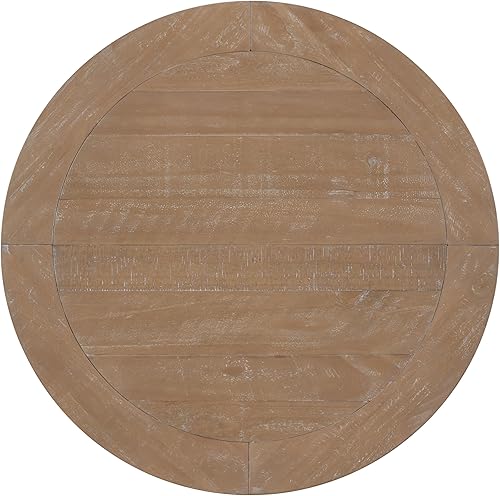 Miniatura 9 de Napa - Mesa de sala de estar de madera maciza, rústica recuperada, natural y blanco, con extremos redondos, mesita de noche, mesita de noche, 26