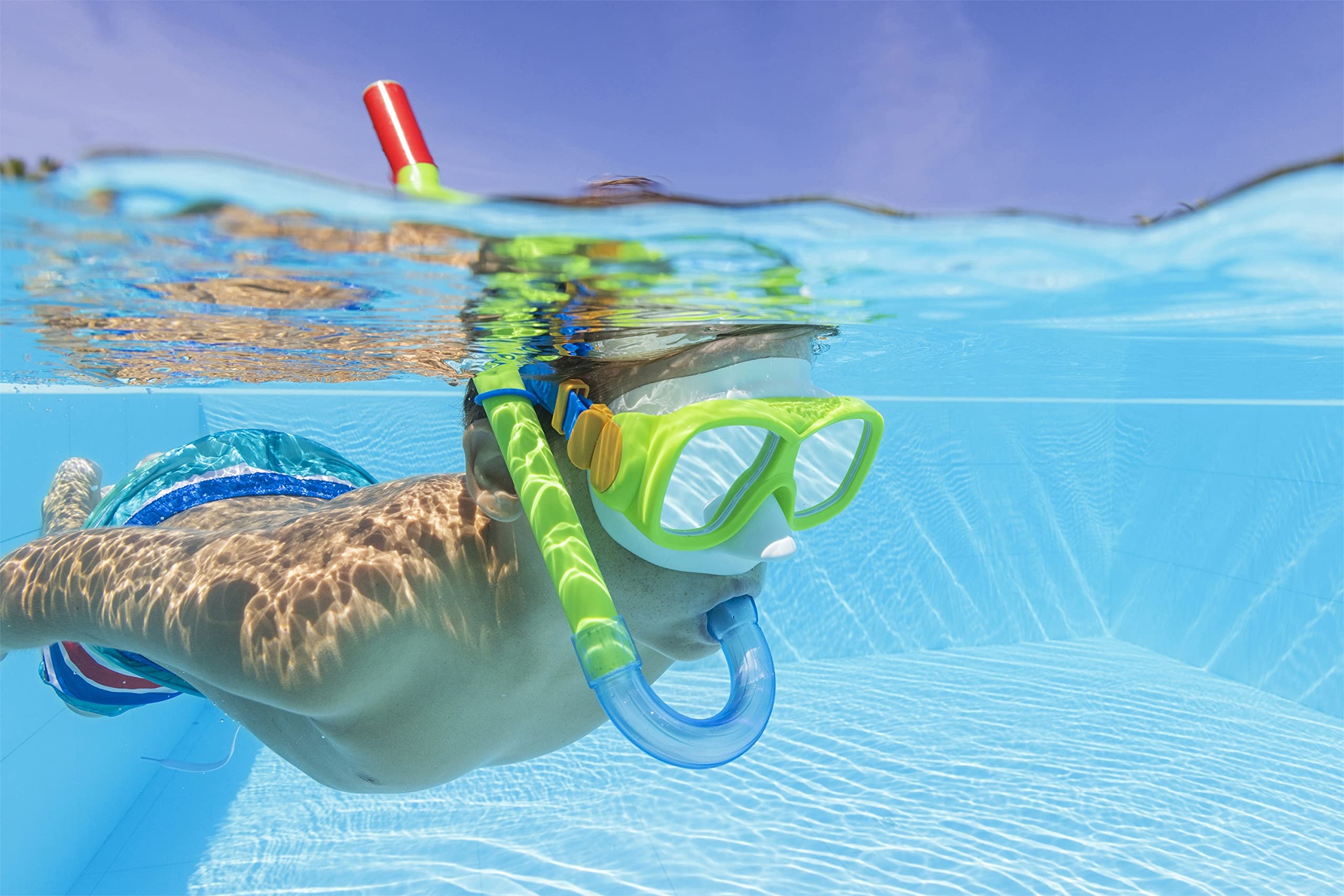 Bestway 24035-5 Set Maschera per snorkeling con boccaglio per bambini, 7+ anni