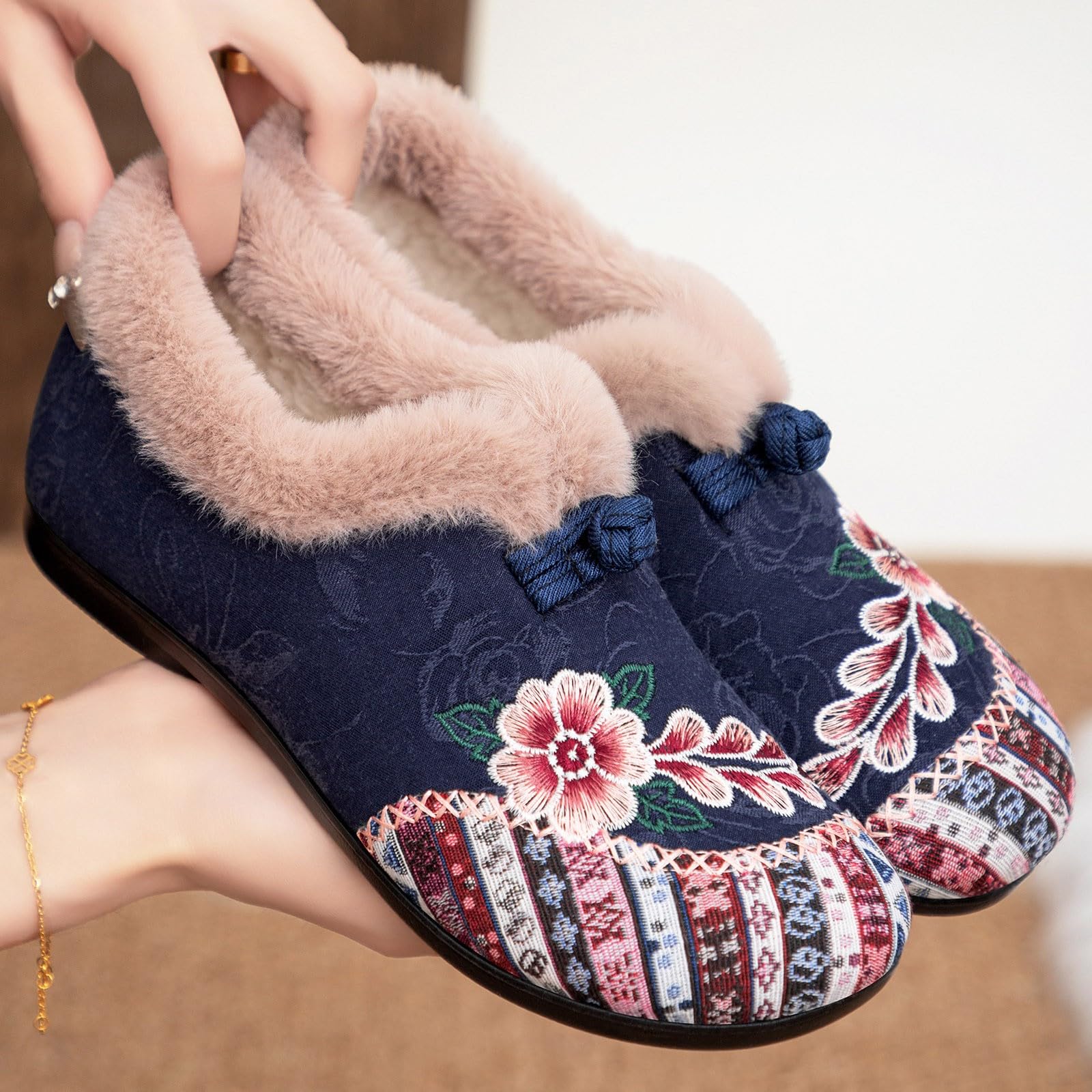 Zapatillas Mujer Invierno Cerrado 35-43 Eu, Pantuflas Con Forro