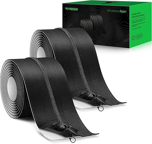 VIVOSUN cierre resistente y adhesivo para barrera contra la polvareda para casa de campaña de 7 pies x 3 pulgadas 2 unidades VIVOSUN cierre resistente y adhesivo para barrera contra la polvareda para casa de campaña de 7 pies x 3 pulgadas 2 unidades