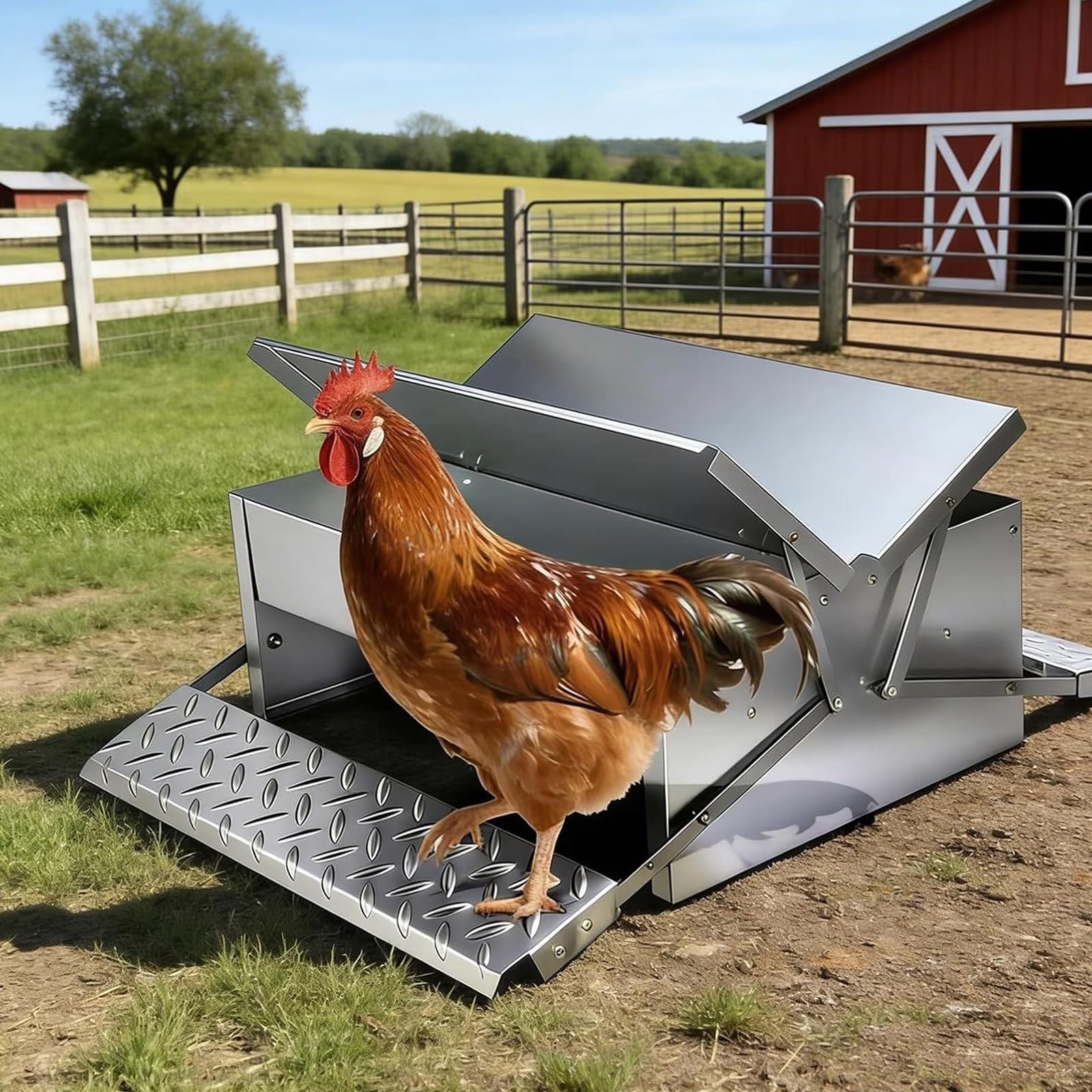 Comedero automático para Pollos, Alimentador para gallinas, Comedero para Aves de Corral