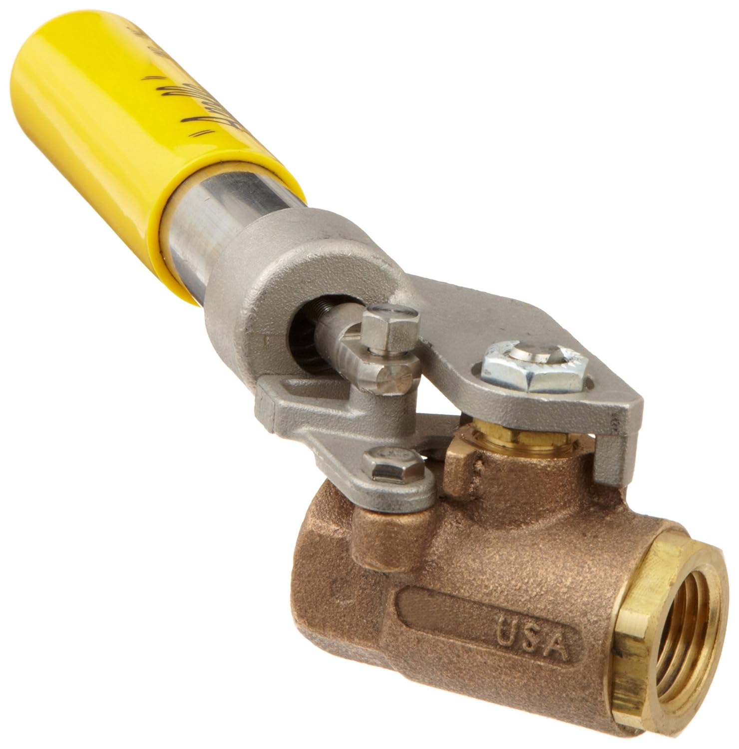 Dixon BBV50SR Bronze Ball Valve, Deadman Spring Return Handle, 1/2" NPT Female Industrial Ball