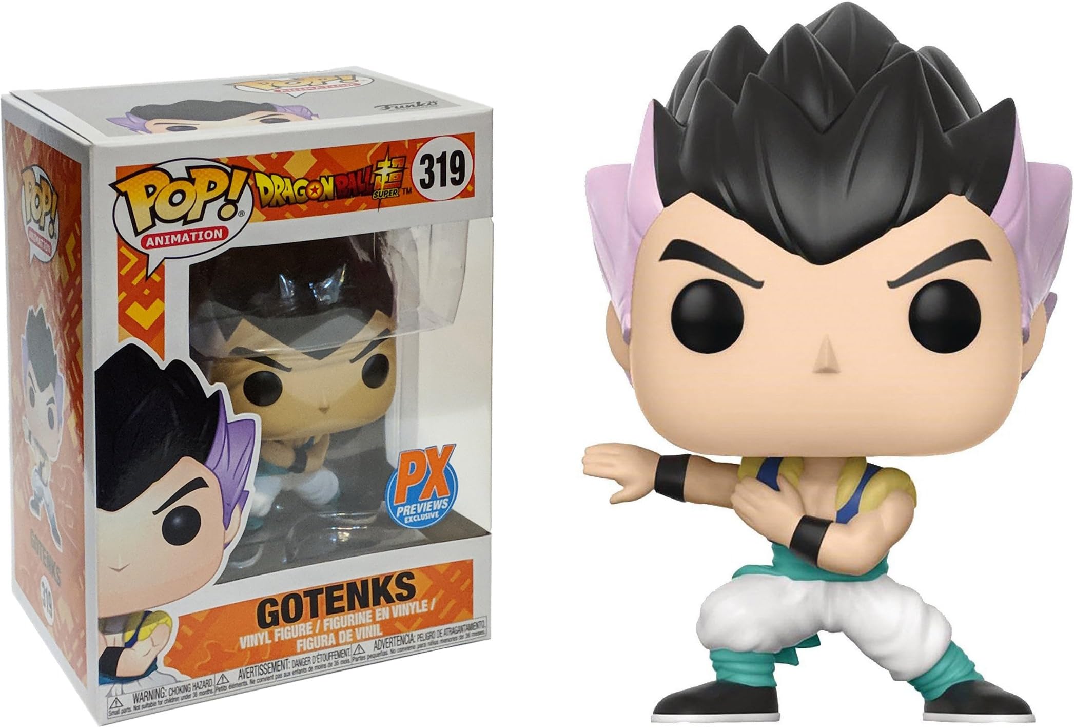 Gotenks (PX Exclusive): Dragonball Super x POP! Animation Vinyl Figure & 1 PET Plastic Graphical Protector Bundle [#319/24751 - B]