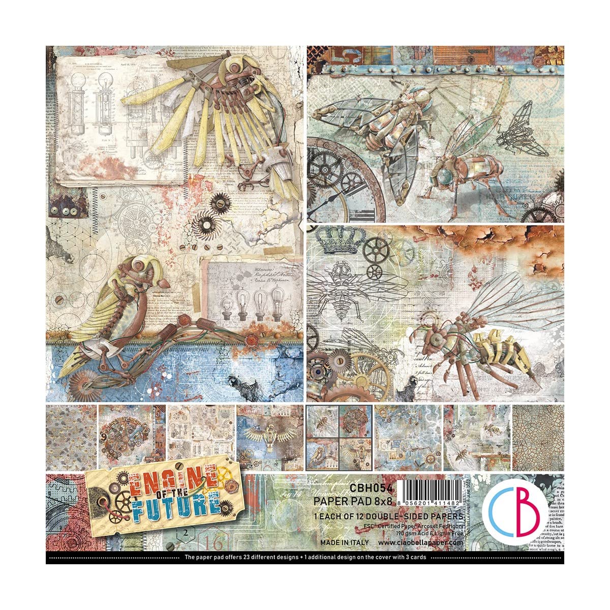 Ciao Bella Engine of The Future 8"x8" Paper Pad