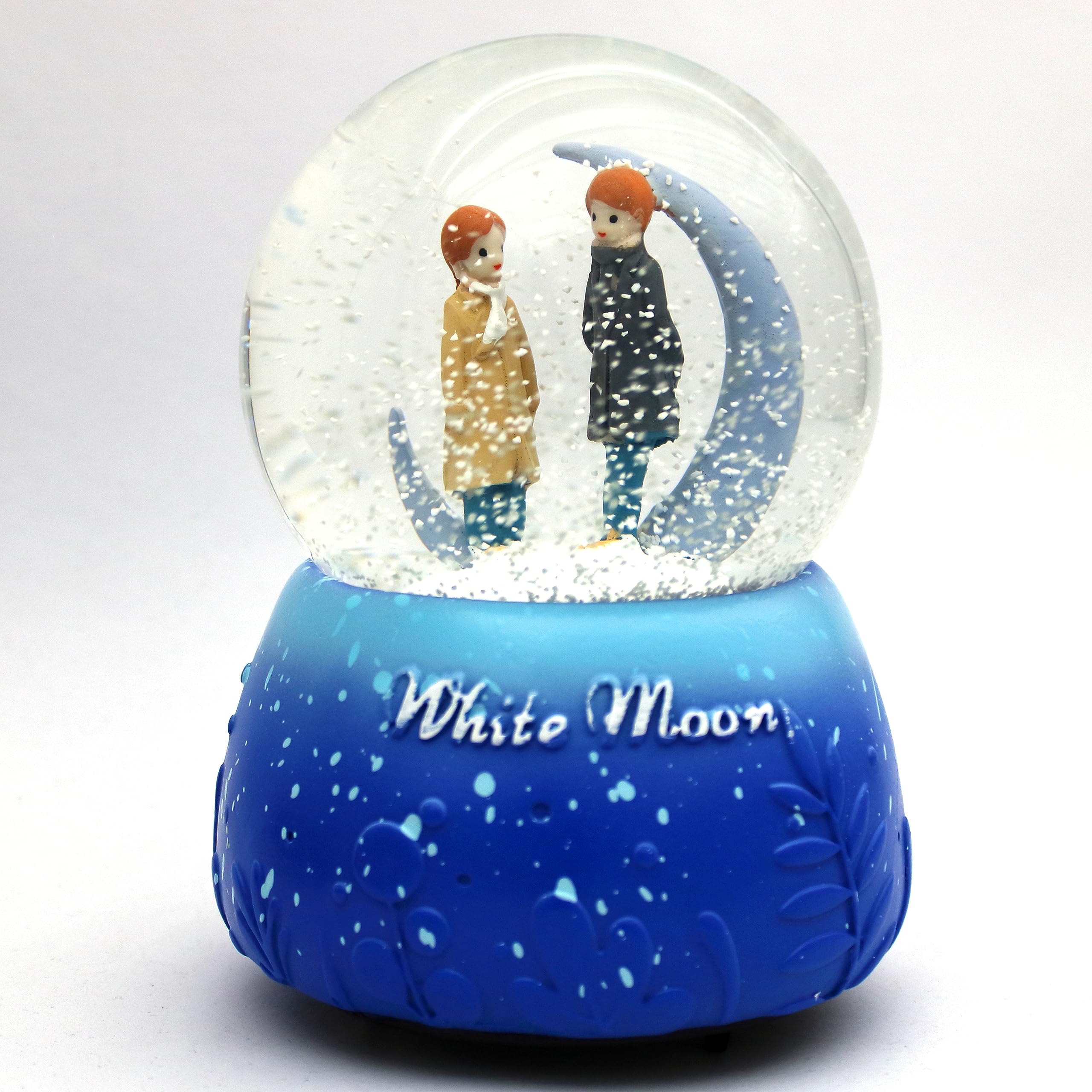 Snow Globe |Half Moon Romantic| Magical Flakes | Polyresin | Ting Ting Musical | Rotating |17cm | No Battery Needed (Looking) (B0CGPJ832W) Amazon Price History, Amazon Price Tracker
