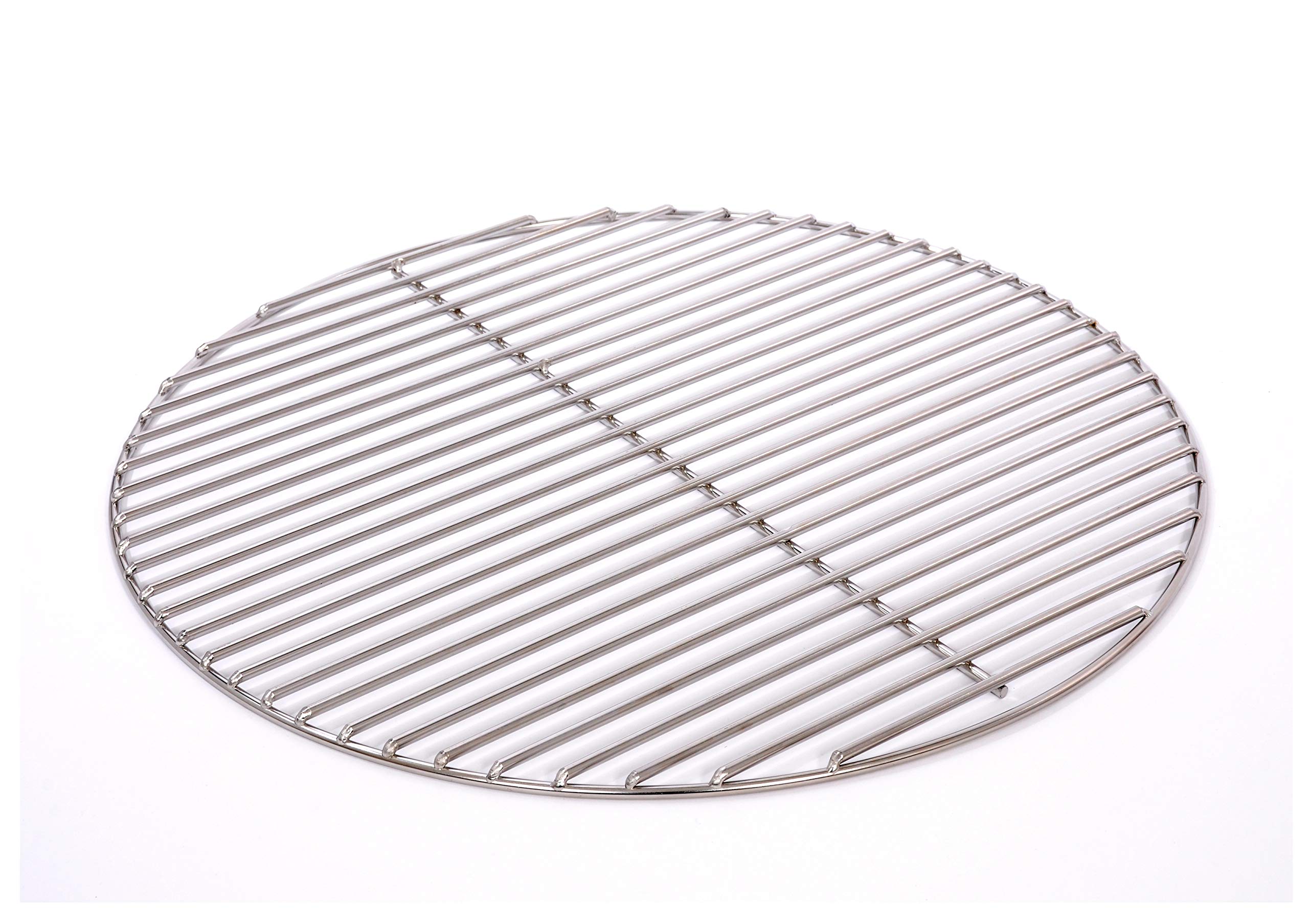 Massiver Grillrost Ø 57 cm aus Edelstahl rostfrei und elektropoliert 6 mm für Grill rund, Kugelgrill, Feuerschalen Grillschalen Rundgrill