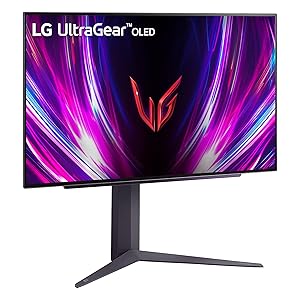 LG 27GS93QE 27-inch Ultragear OLED Gaming Monitor QHD 1440p 240Hz 0.03ms DisplayHDR True Black 400 AMD FreeSync Premium Pro NVIDIA G-Sync HDMI 2.1 DisplayPort Tilt/Height/Pivot Stand Black
