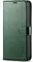 Vista 14 de TUCCH Funda tipo cartera para iPhone 12/iPhone 12 Pro 5G, con bloqueo RFID, ranura para tarjetas y soporte