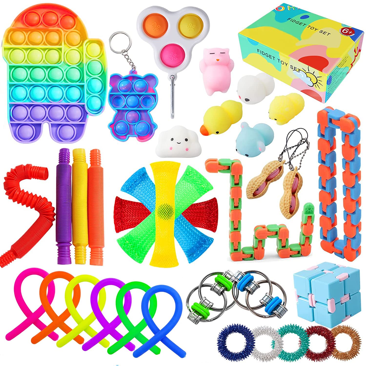 Buy LETSCOL Fidget Toy Set, Fidget Pack Relieve Stress & Anxiety for