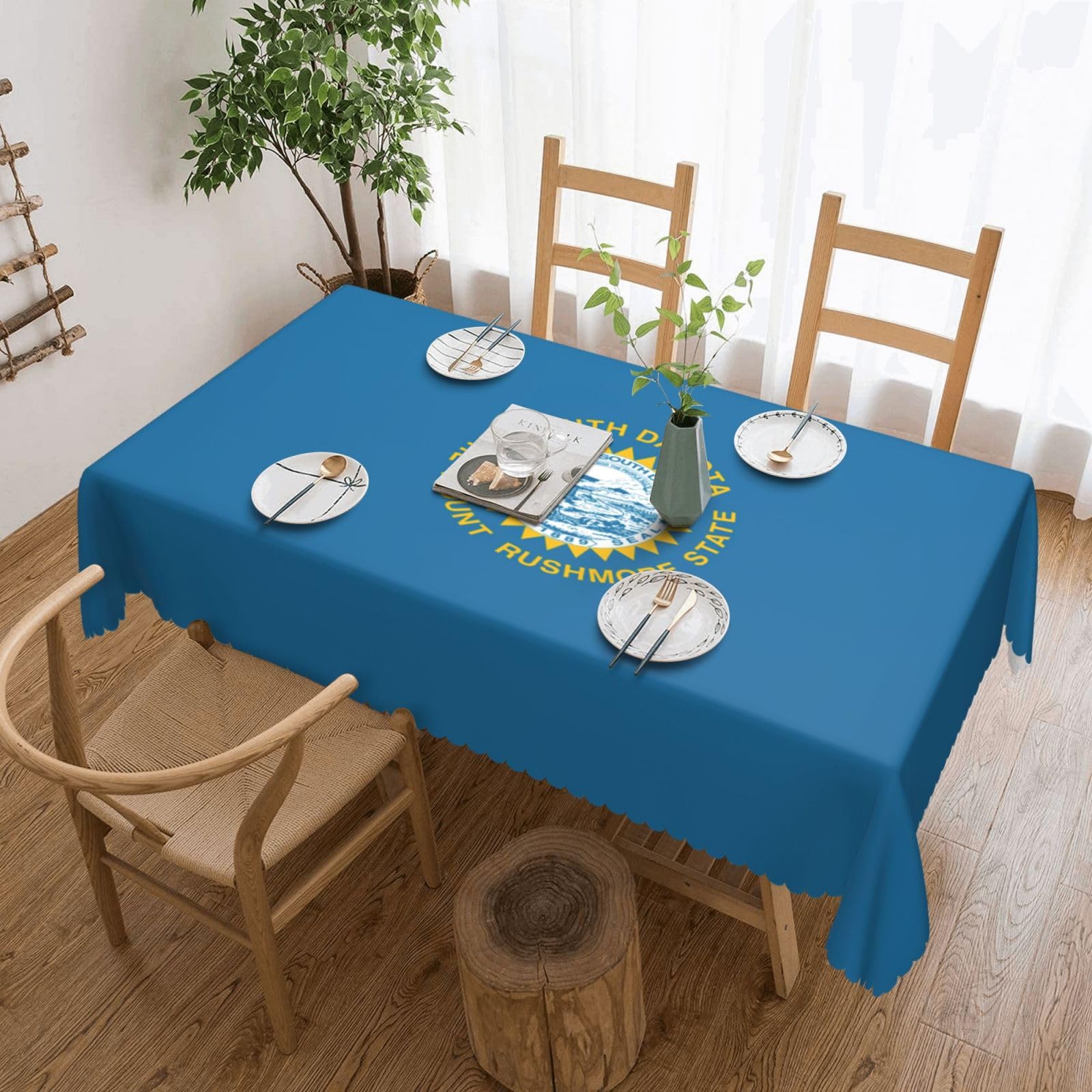 Nappe rectangulaire drapeau Dakota du Sud anti tache repas buffet