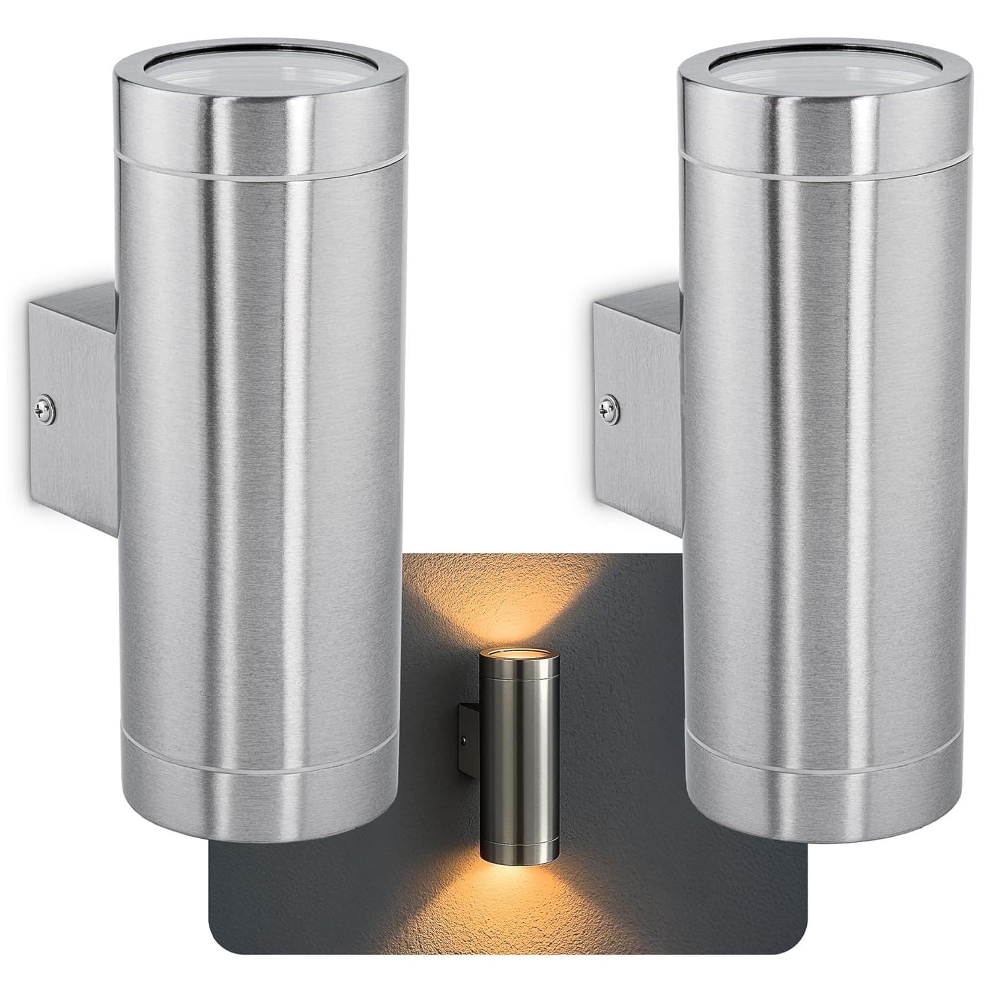 SSC-LUXon TIRA applique murale exterieur inox up down 2 GU10 IP44 eclairage