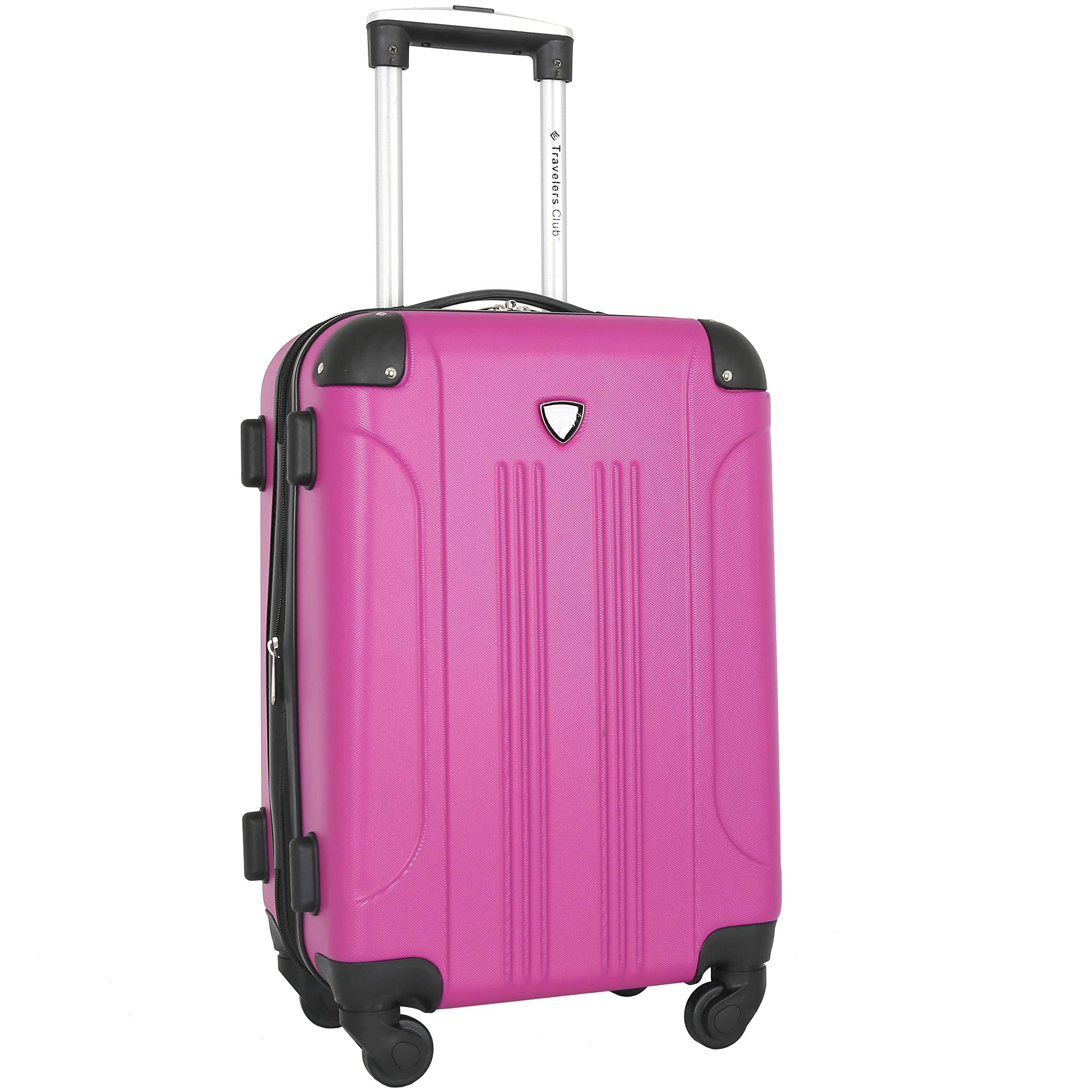Travelers Club Chicago Hardside Expandable Spinner Luggages, Purple, 20" Carry-On