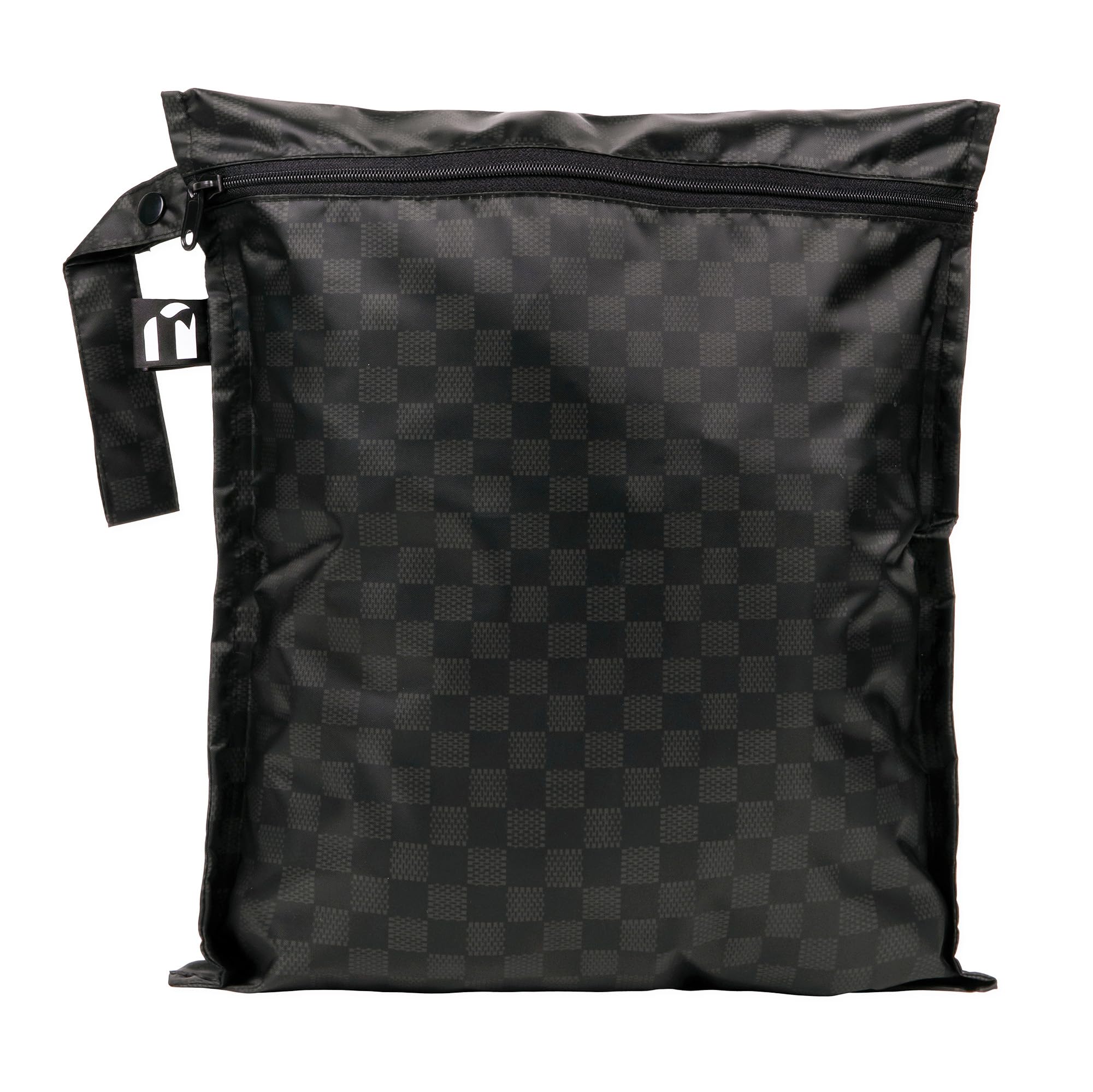 Waterproof Wet Bag for Baby, Travel, Swim Suit, Cloth Diapers, Pump Parts, Pool, Gym Clothes, Toiletry, Hook to Stroller, Pack for Daycare, Zipper Reusable Bag, Wetdry Packing Pouch, Black