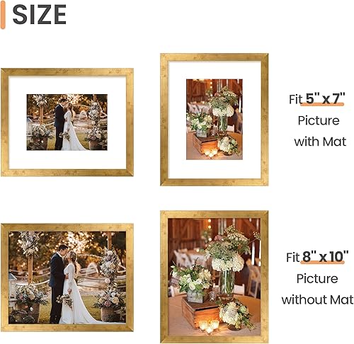 Vista 190 de upsimples - Portarretratos de 8.5 x 11 pulgadas, para fotos de 6 x 8 pulgadas con paspartú o de 8.5 x 11 pulgadas sin paspartú, marcos de fotos