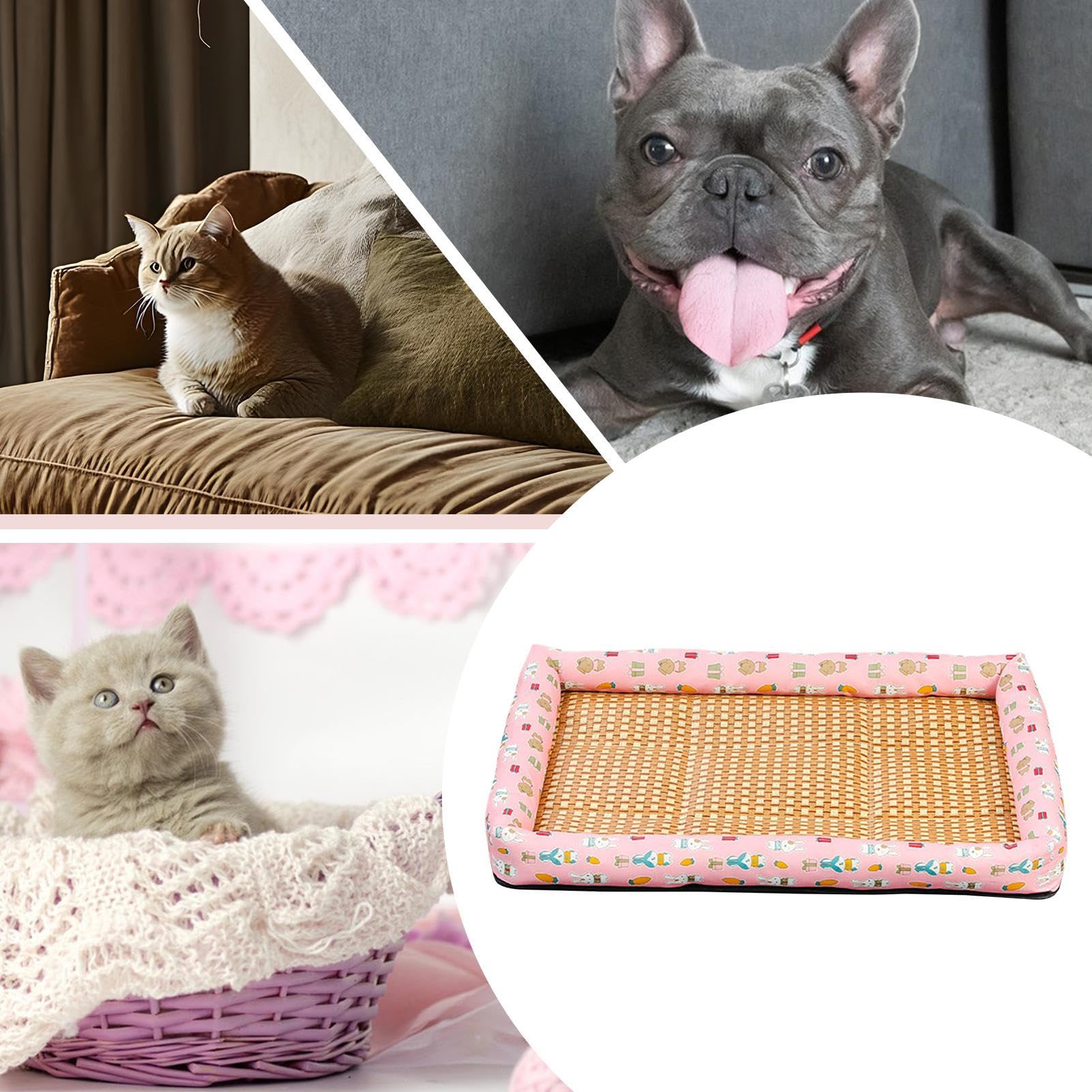 Cuscino Rinfrescante per Gatti Traspirante Con Effetto Gelido Per Cuccia | Materassino Portatile Per Trasportino Auto Casa E Esterno Per Cani Gatti E Altri Animali
