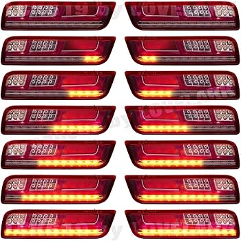Amazon | Lck619 フルLEDシーケンシャルテールランプ レッドバー