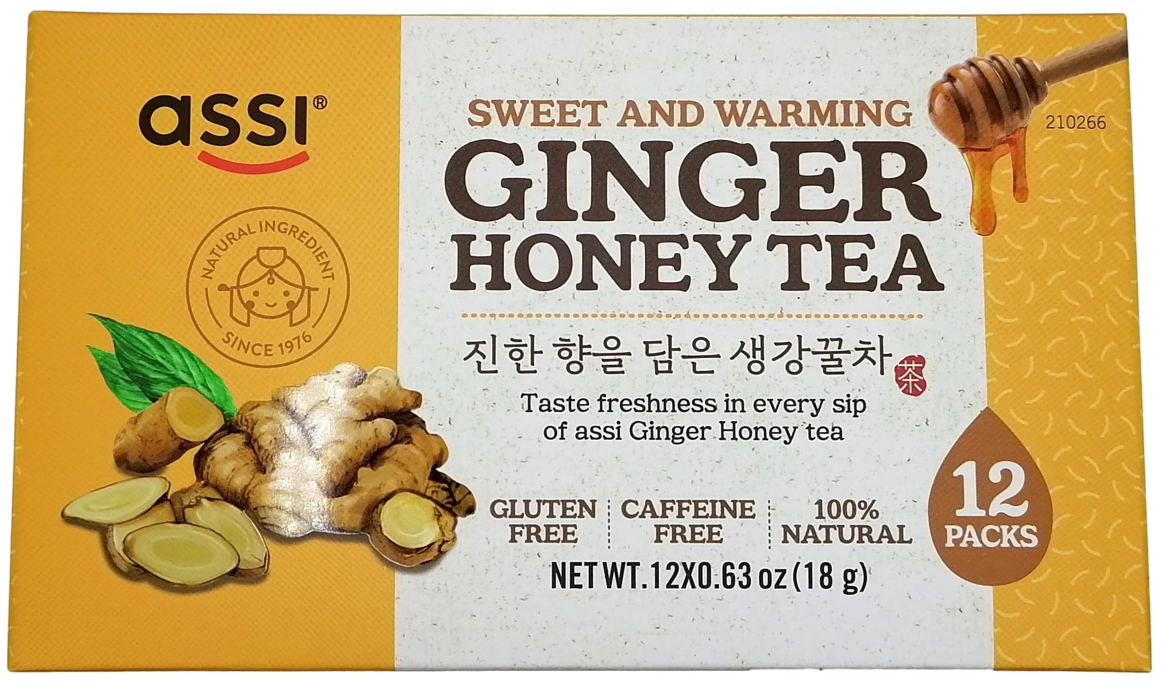 Instant Ginger Tea with Honey - 12 Bags X 0.63oz