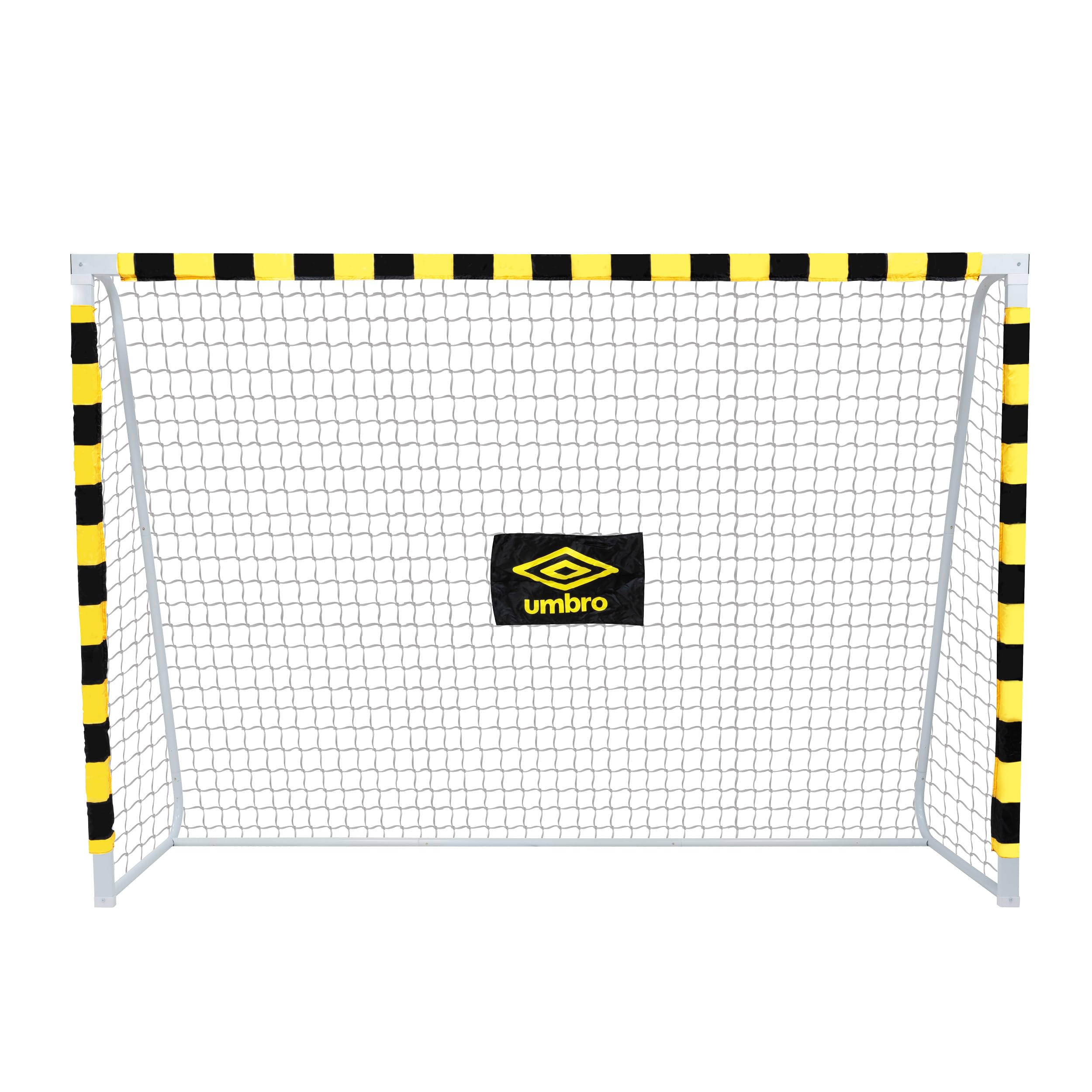 Umbro Portería de fútbol, Metal, Equipo de Entrenamiento de fútbol para Todas Las Edades, fácil de Montar, Color Negro y Amarillo