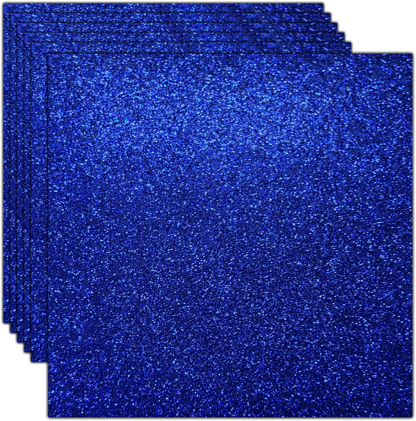 Rramorrra Blue Glitter Cardstock Paper 12" x 12" 15 Sheets