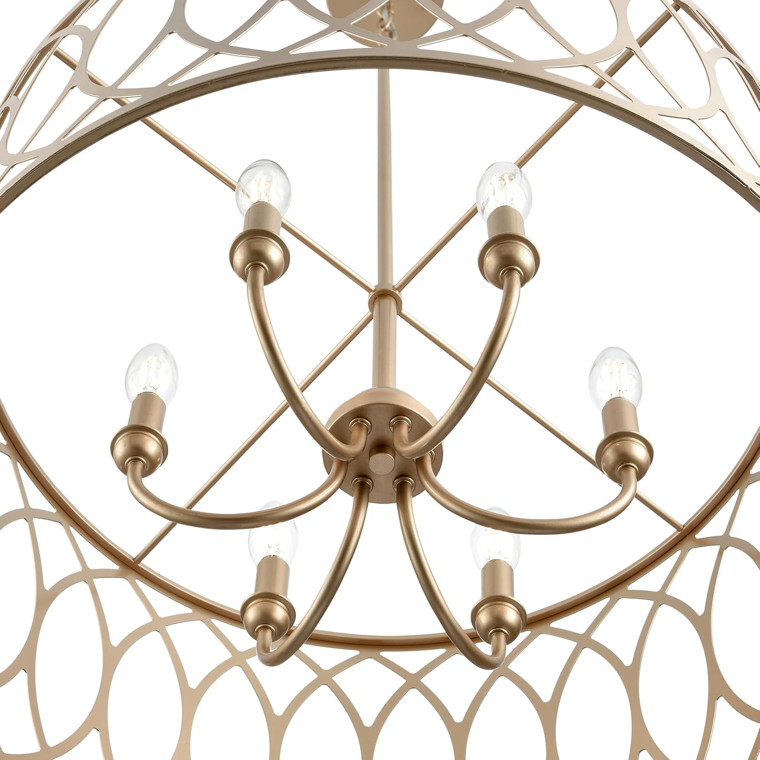 ML Lighting 42106-PMG Arelyn 23" Wide 6-Light Pendant - Painted Modern Gold