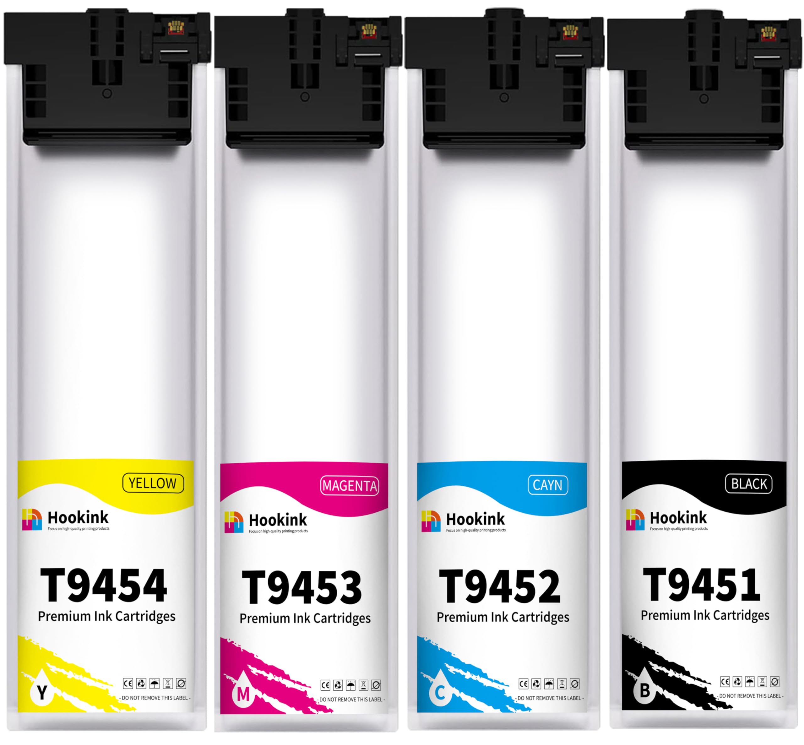 Hookink T9451 Cartucce Compatibili per Epson T9451 T9452 T9453 T9454 per Epson Workforce Pro WF-C5710DWF WF-C5790DWF WF-C5290DW WF-C5210DW WF-C5710 WF-C5210 WF-C5290 5,000 Pagina, 4-Pack