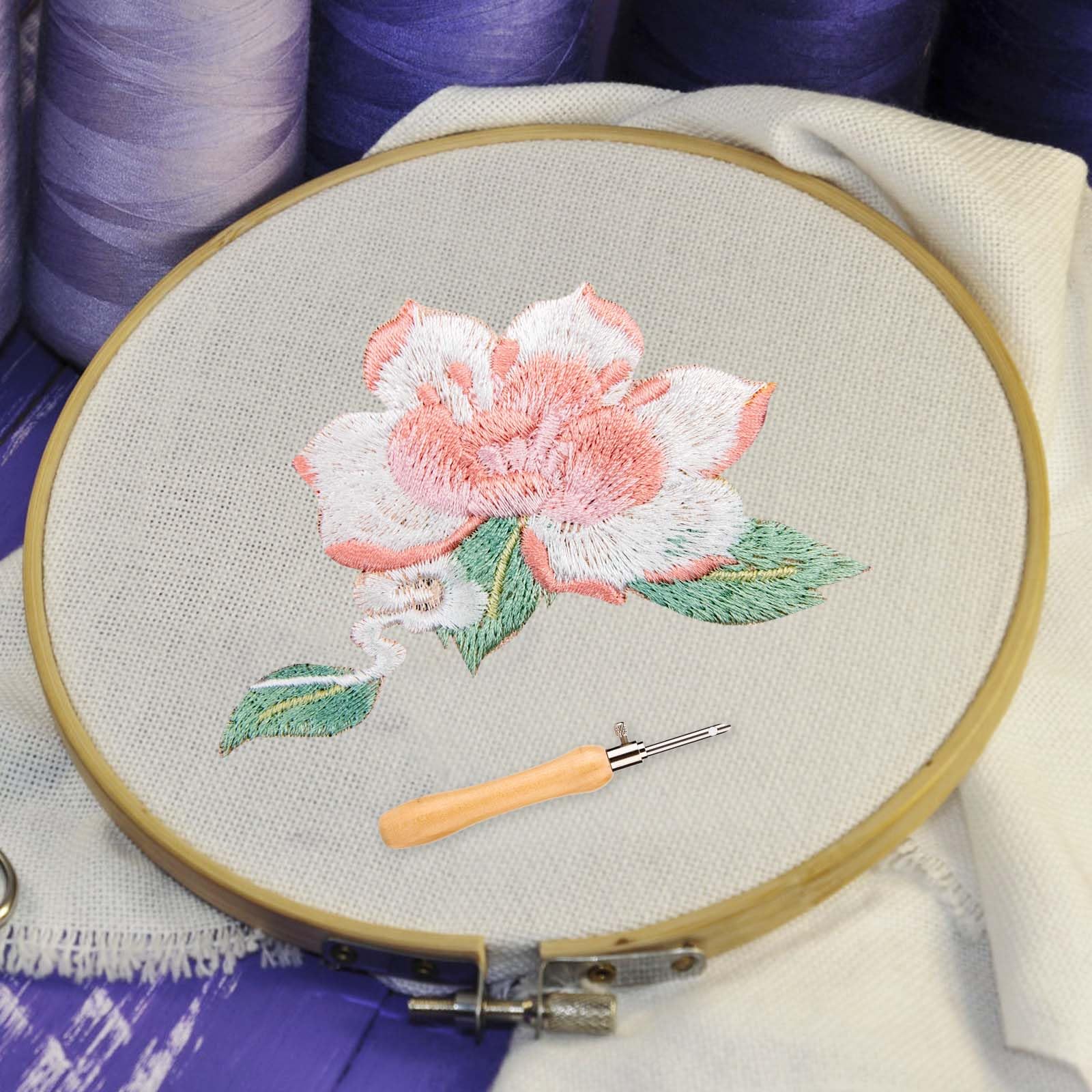 Kit De 23 Aiguilles De Poinçonnage, Ensemble D'aiguilles De Poinçon En Bois Réglables Pour La Broderie De Débutant Pour Adultes | FR