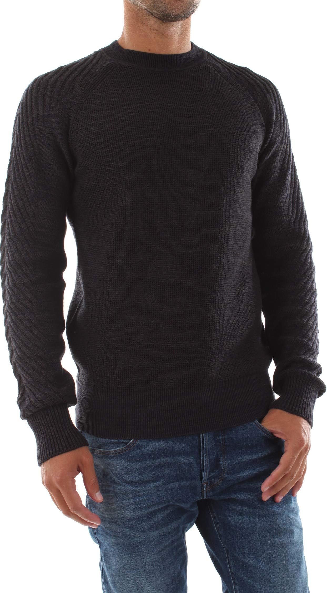 G-STAR RAW Men's Muzaki Jumper, Black (Dk Saru Blue/Asfalt 6299-a932))
