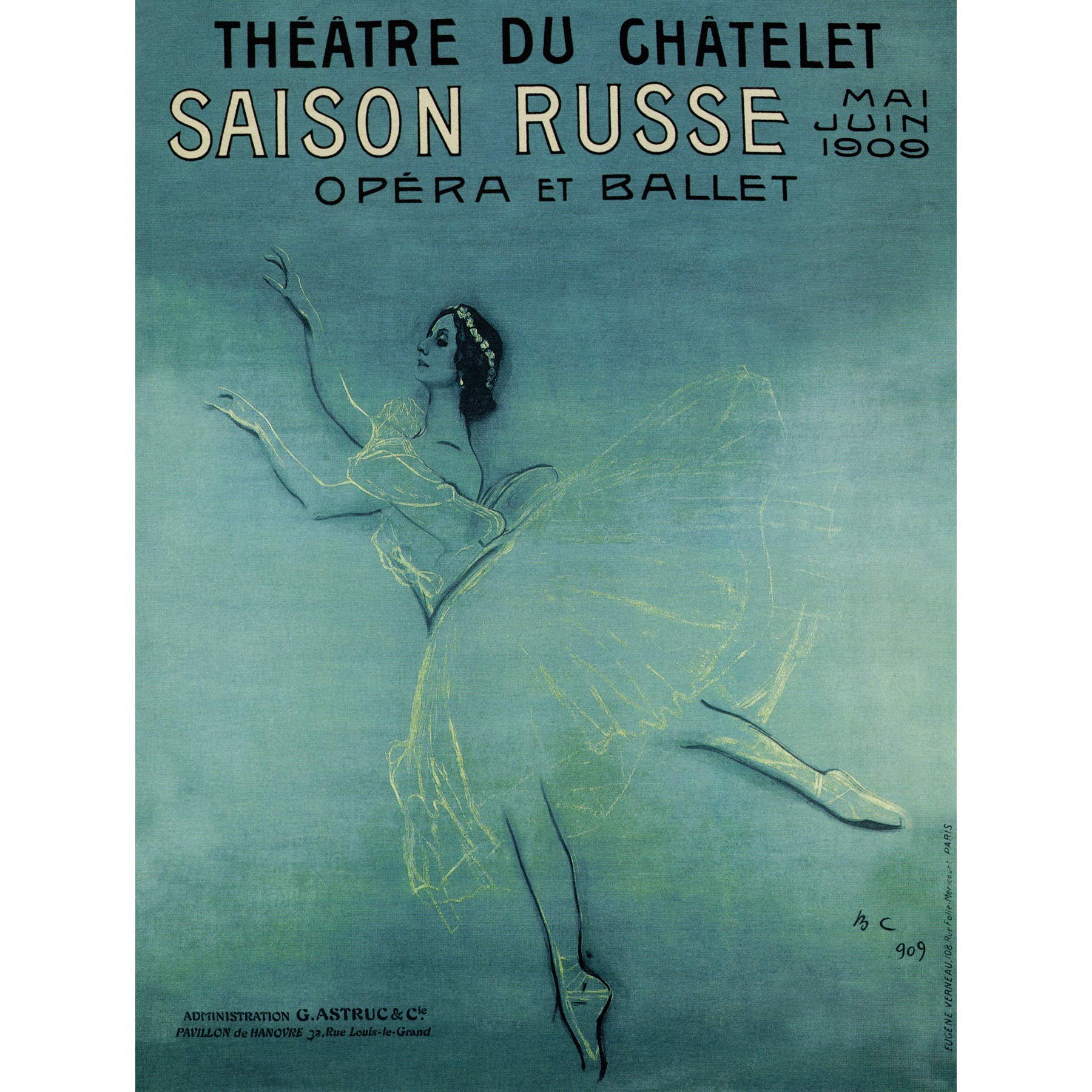 Wee Blue Coo Blue Bumblebeaver Pavlova Ballet Russian Paris France Vintage Advert Print 12X16 Inch 2139Py