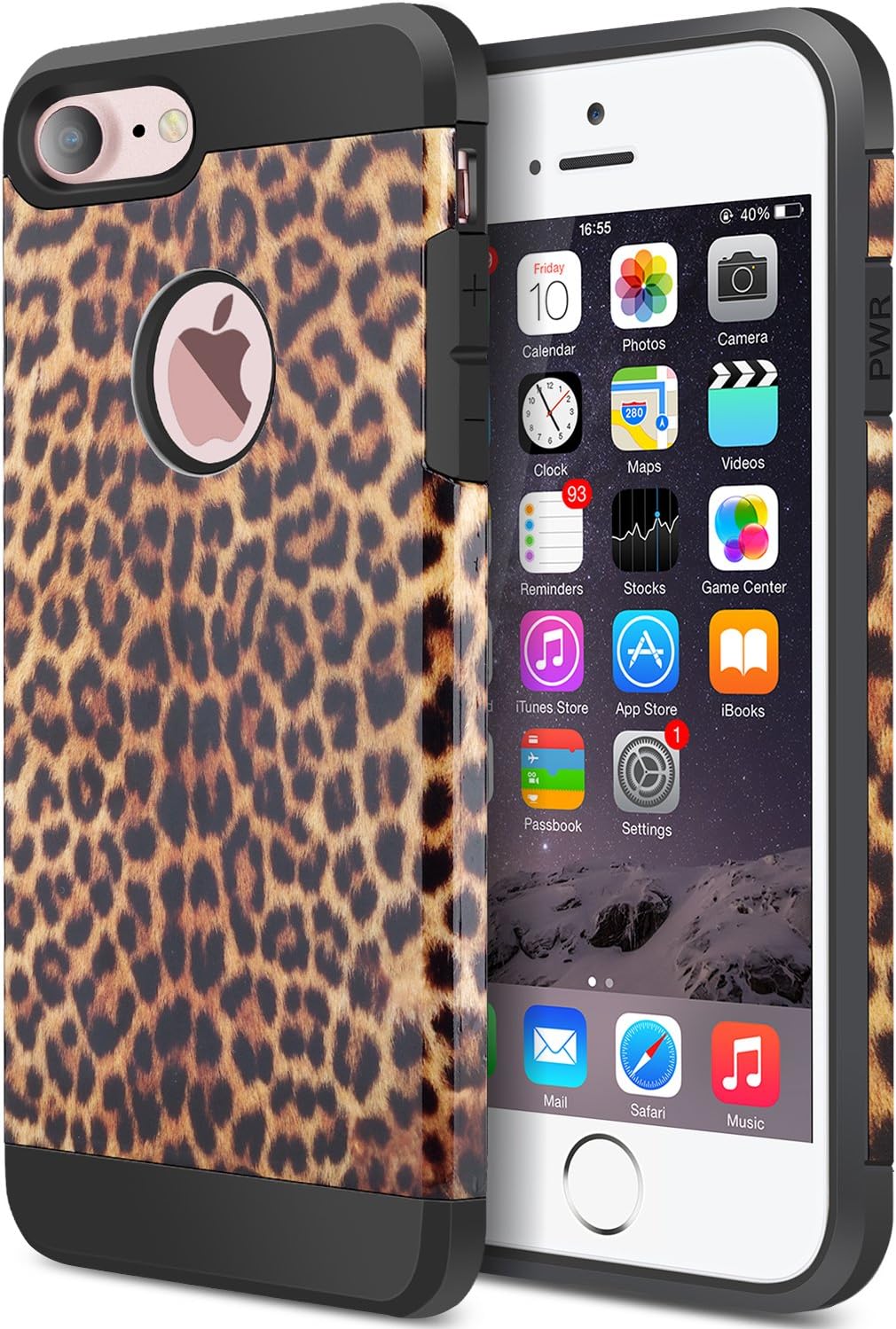 iPhone 7 Case, iPhone 8 Case, ACCBTECH Dual Layer Camouflage Leopard Shockproof Protective Case TPU Bumper Hard PC Back Case Cover for Apple iPhone 7 & iPhone 8-4.7inch (Leopard Print)