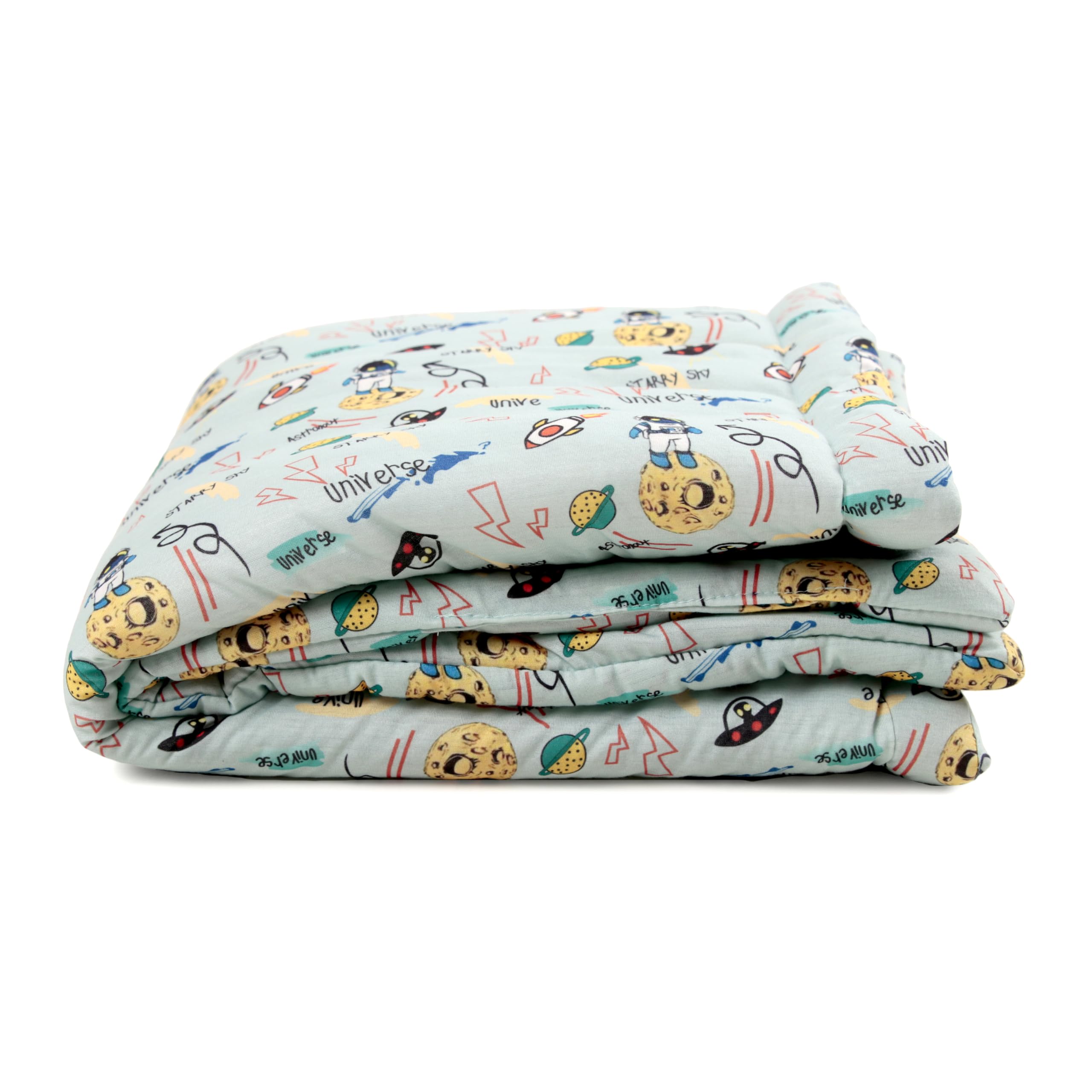 New Born Baby AC Blanket Quilt, Cartoon Print, Lightweight (SP-Space-ALASKA-Blue-0-18m)-image-22
